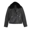 BLACK BECANE LEATHER BIKER JACKET