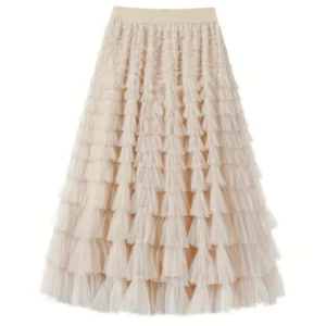 LIGHT BROWN TULLE SKIRT